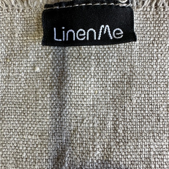 Linen Me Set of 2 Placemats Natural Terra Fringed Edge 14"x20" EUC - Picture 6 of 7